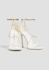 Jimmy Choo - Oriana 110 chain-embellished leather sandals - White - EU 37