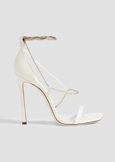 Jimmy Choo - Oriana 110 chain-embellished leather sandals - White - EU 38.5