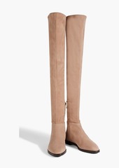 Jimmy Choo - Palina stretch-suede over-the-knee boots - Neutral - EU 38