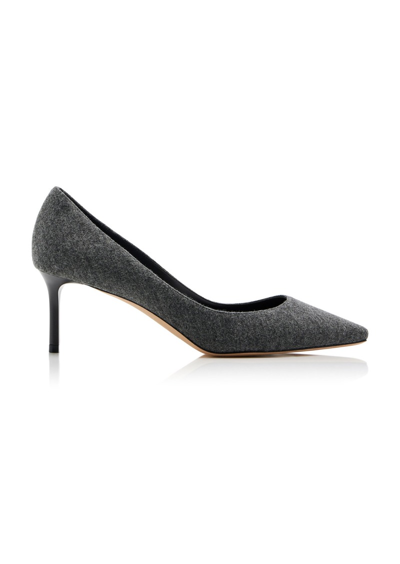 Jimmy Choo - Romy Flannel Pumps - Grey - IT 37 - Moda Operandi