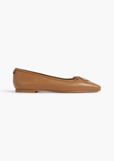 Jimmy Choo - Shay bow-detailed leather ballet flats - Brown - EU 42