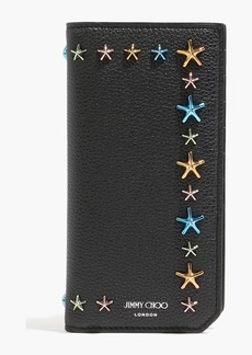 Jimmy Choo - Cooper studded pebbled-leather wallet - Black - OneSize