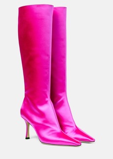 Jimmy Choo Agathe 85 satin knee-high boots