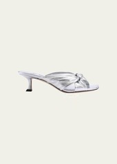 Jimmy Choo Avenue Metallic Crisscross Slide Sandals