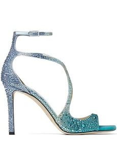 JIMMY CHOO Azia 95 Sandal In Peacock With Crystals