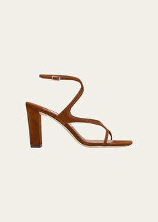 Jimmy Choo Azie Suede Ankle-Strap Sandals