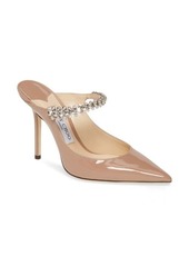 Jimmy Choo Bing Crystal Embellished Patent Mule