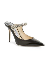 Jimmy Choo Bing Crystal Embellished Patent Mule