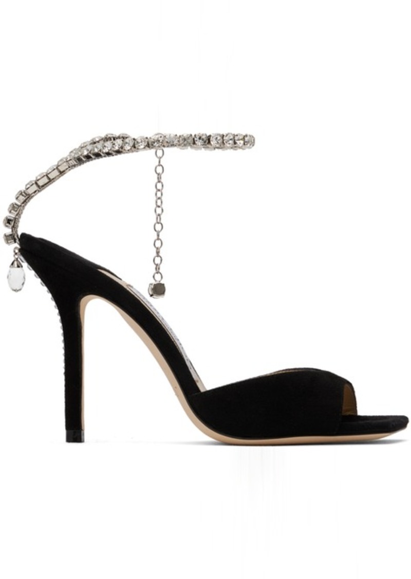 Jimmy Choo Black Saeda 100 Heeled Sandals