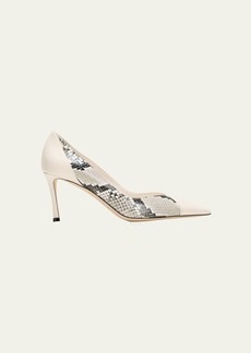 Jimmy Choo Cass Mixed Leather Pumps
