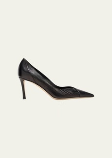 Jimmy Choo Cass Mixed Leather Pumps