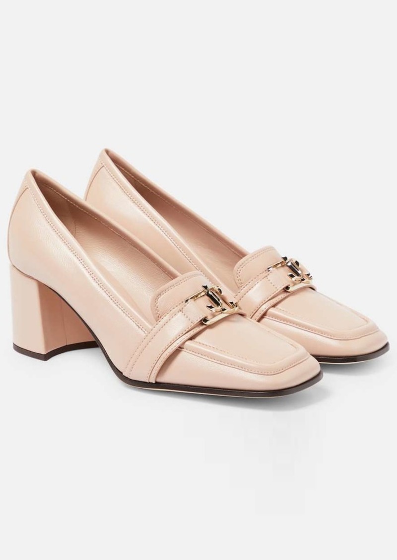 Jimmy Choo Evin 65 leather loafer pumps