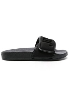JIMMY CHOO Fitz/F leather pool slippers