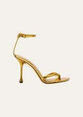 Jimmy Choo Ixia Metallic Ankle-Strap Sandals