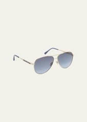 Jimmy Choo Jimenas Stainless Steel Aviator Sunglasses