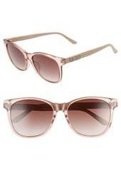 Jimmy Choo June 56mm Special Fit Sunglasses in Nude Pink/Brown Gradient at Nordstrom