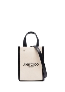 JIMMY CHOO Mini N/S Tote canvas shopping bag