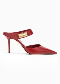 Jimmy Choo Nell Mule 85 cranberry red