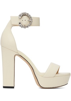 Jimmy Choo Off-White Mionne 120 Sandals