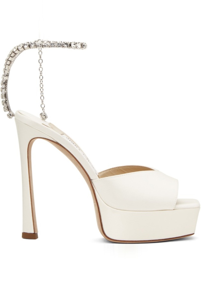 Jimmy Choo Off-White Saeda 125 Heeled Sandals