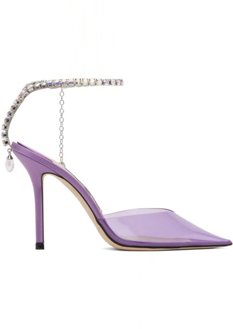 Jimmy Choo Purple Saeda 100 Heels