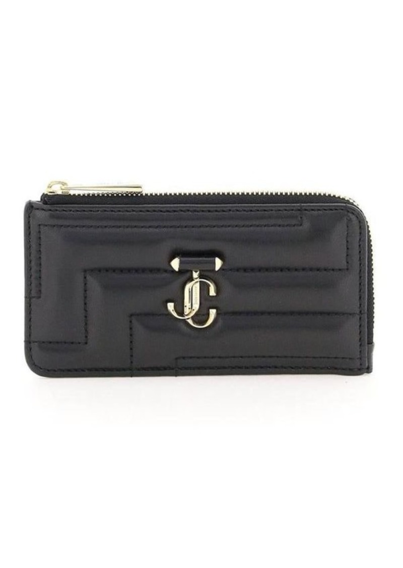 Jimmy choo quilted nappa leather zipped cardholder