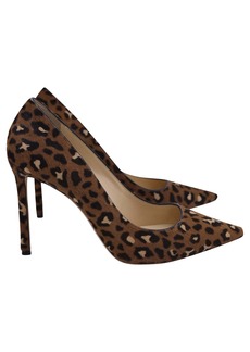 Jimmy Choo Romy 100 High Heel Leopard Print Pumps in Brown Pony Hair