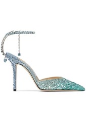 JIMMY CHOO Saeda 100 Pumps In Peacock With Crystals