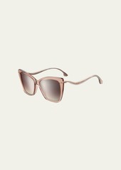 Jimmy Choo Selby Mirrored Butterfly Acetate Sunglasses
