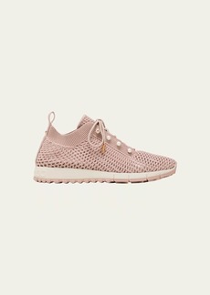 Jimmy Choo Veles Knit Pearly Lace-Up Sneakers