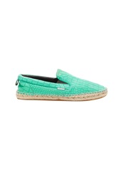 JIMMY CHOO Vlad mint green embossed scaled leather espadrilles