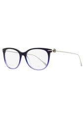 Jimmy Choo Women's Monogram Eyeglasses JC263 DXK Blue Glitter/Ruthenium 54mm
