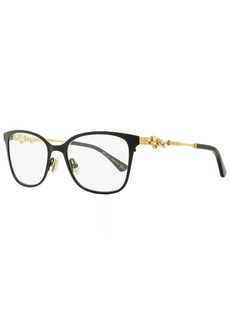 Jimmy Choo Women's Rectangular Eyeglasses JC212 807 Shiny Black/Gold 53mm