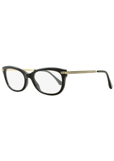 Jimmy Choo Women's Rectangular Eyeglasses JC217 807 Black/Gold 54mm