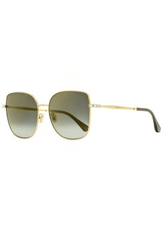 Jimmy Choo Women's Square Sunglasses Fanny/G/SK J5GFQ Gold/Gray Glitter 59mm