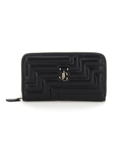 Jimmy choo zip around quilted nappa wallet