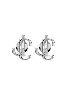 Jimmy Choo logo-lettering stud earrings