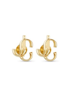 Jimmy Choo logo-lettering stud earrings