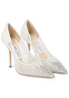 Jimmy Choo Love 100 crystal-embellished pumps