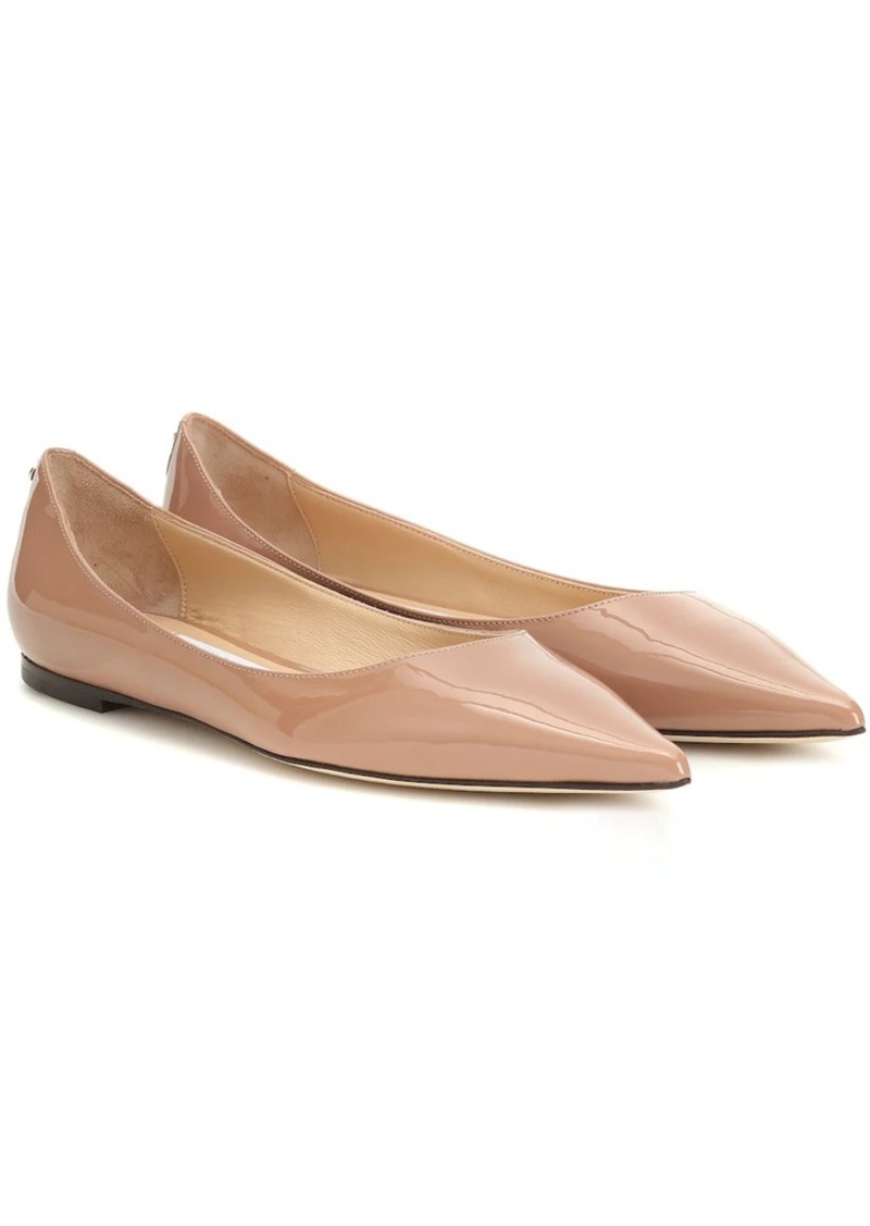 Jimmy Choo Love patent leather ballet flats