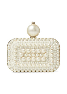 Jimmy Choo Micro Cloud pearl-embellished clutch bag