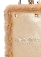 Jimmy Choo Mini N/s Shearling Tote Bag