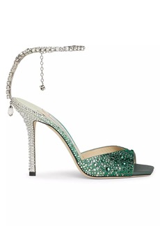 Jimmy Choo Saeda 100MM Crystal-Embellished Sandals