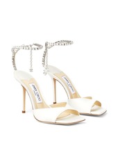 Jimmy Choo Saeda 100mm crystal-strap sandals