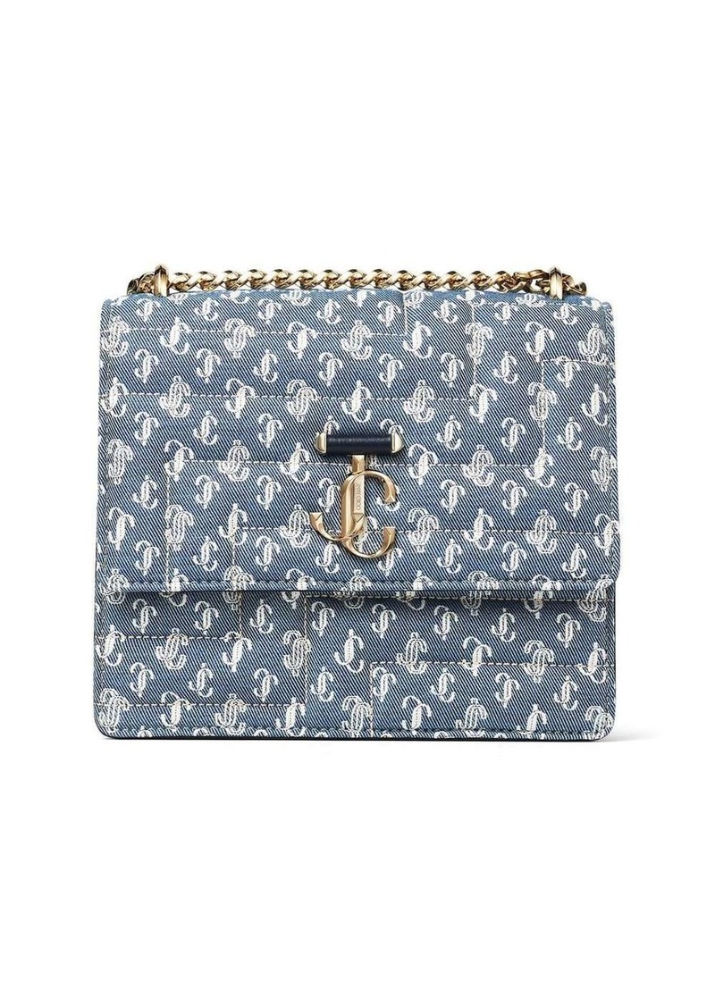 Jimmy Choo Avenue Quad denim shoulder bag