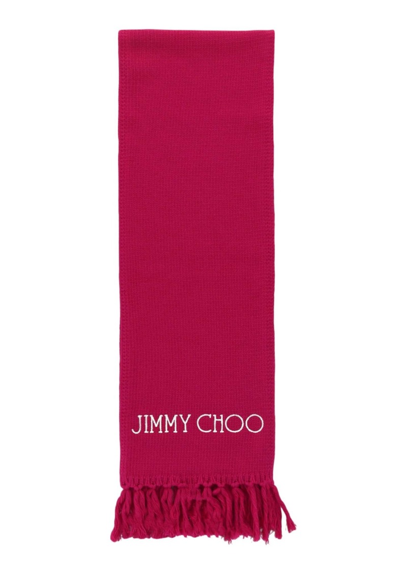 Jimmy Choo Wool Logo Scarf