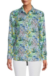 J.McLaughlin Britt Floral Linen Shirt