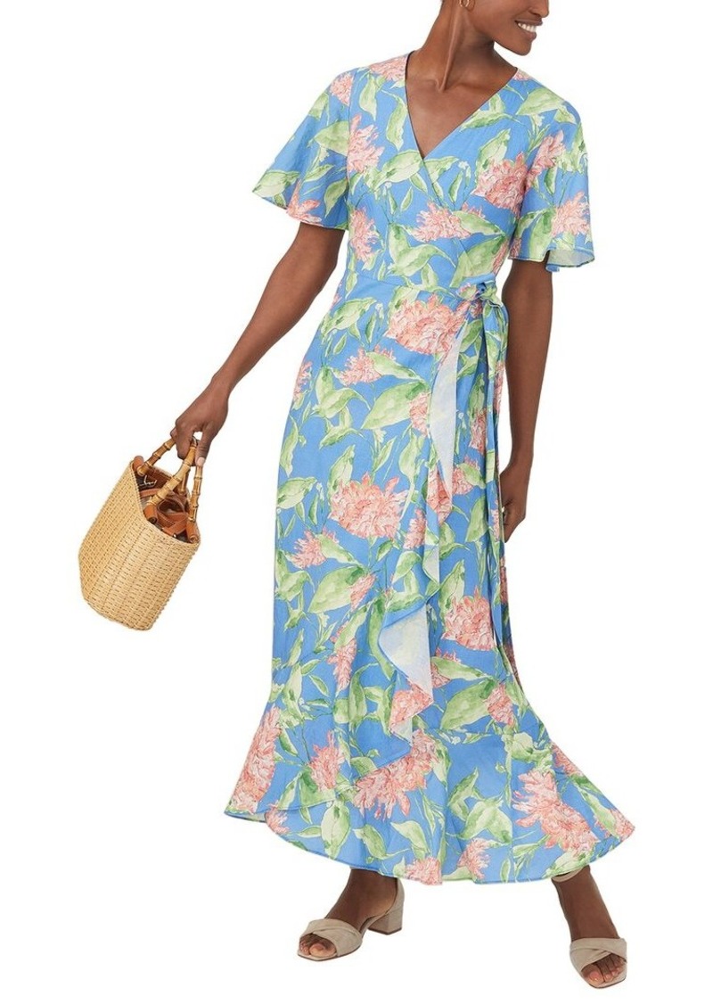 J.McLaughlin J. McLaughlin Peony Bloom Audette Linen-Blend Dress