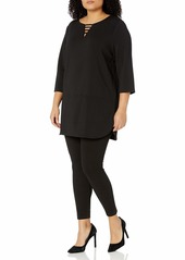 Joan Vass Women's Plus Size Textured Dolman Top