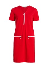 Joan Vass Mod Zip Mini Dress